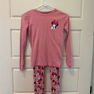 GAP Pink Pajama Set with Playful Mickey Mouse Print
